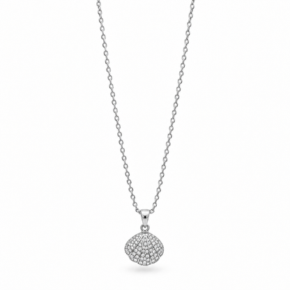 Silver Tone Textured Round Disc Pendant Necklace for Women